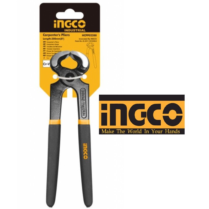 Kềm càng cua đầu lớn (8"/200mm) Ingco HCPP02200