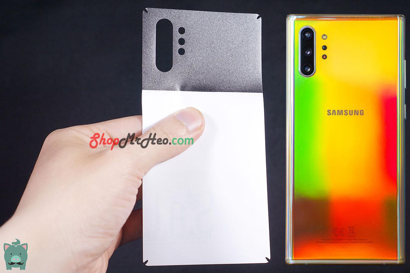 [HCM]Bộ 3 Skin Dán Mặt Sau Lưng Vân 3D Carbon Samsung Galaxy Note 10 Plus