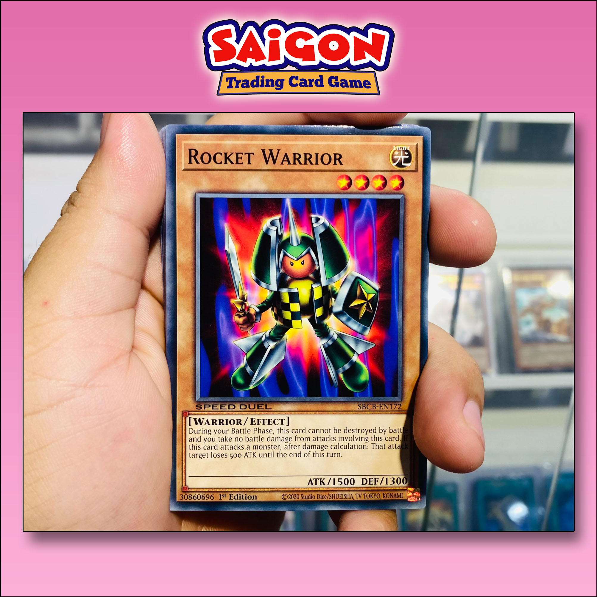 Thẻ bài yugioh mã sbcb-en172 - rocket warrior - common - 1st edition