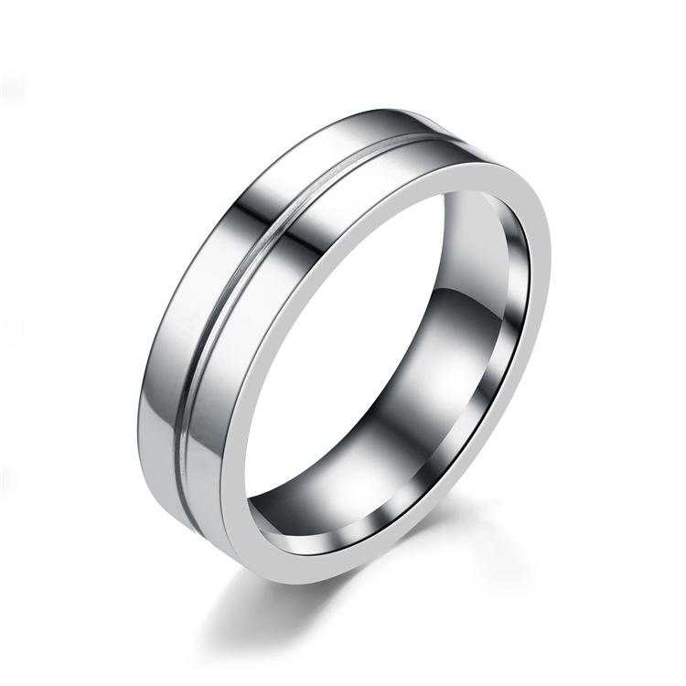 Men titanium ring smooth high-grade material