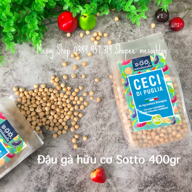 Đậu gà hữu cơ Sottolestelle 100g tách lẻ