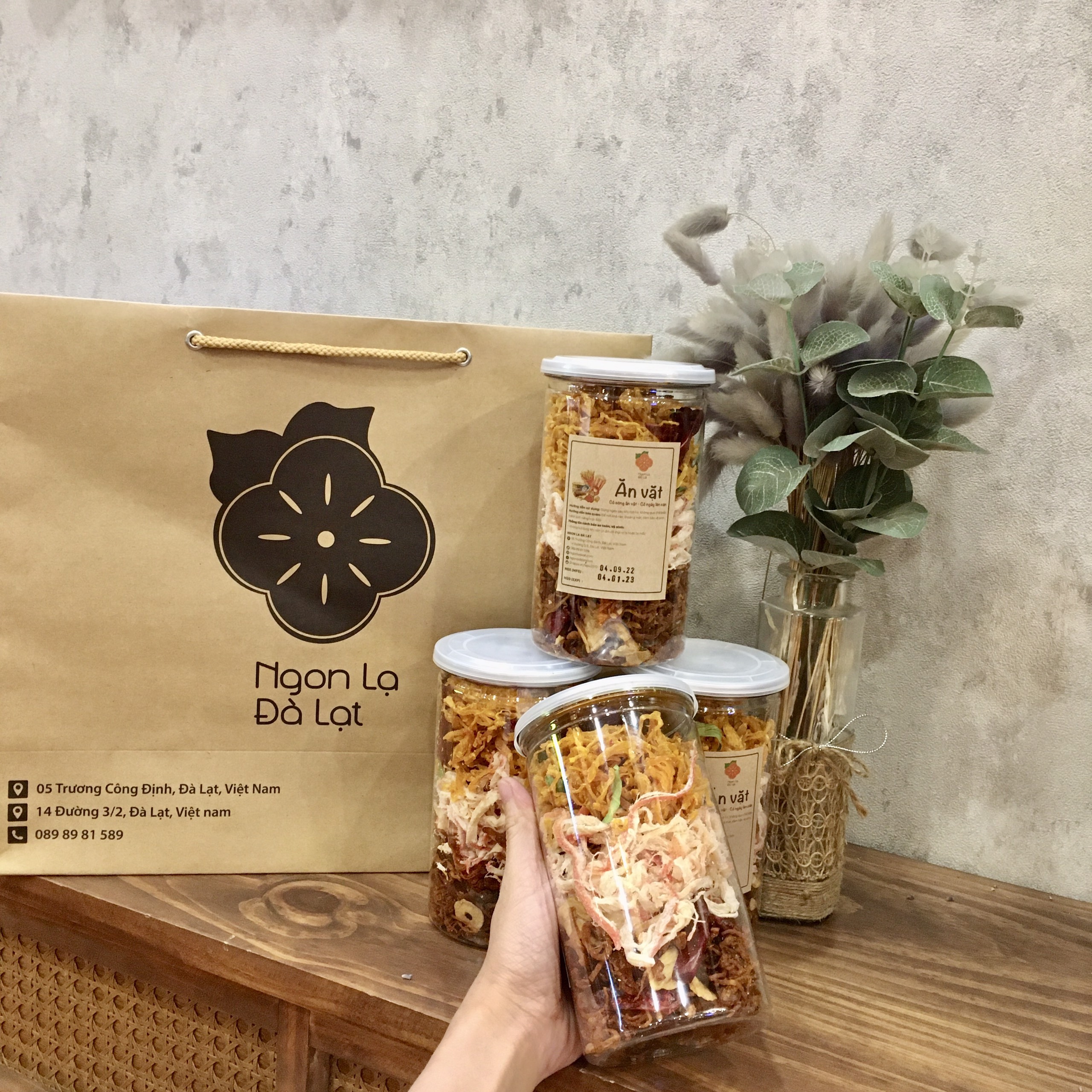 Mix 3 loại khô heo, khô gà, mực sợi, Đặc Sản Ngon Lạ Đà Lạt