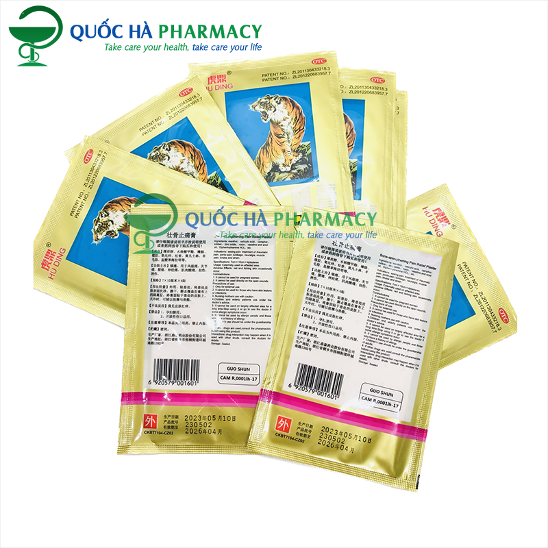 Cao dán cọp chính hãng (5 chữ) gói 4 miếng