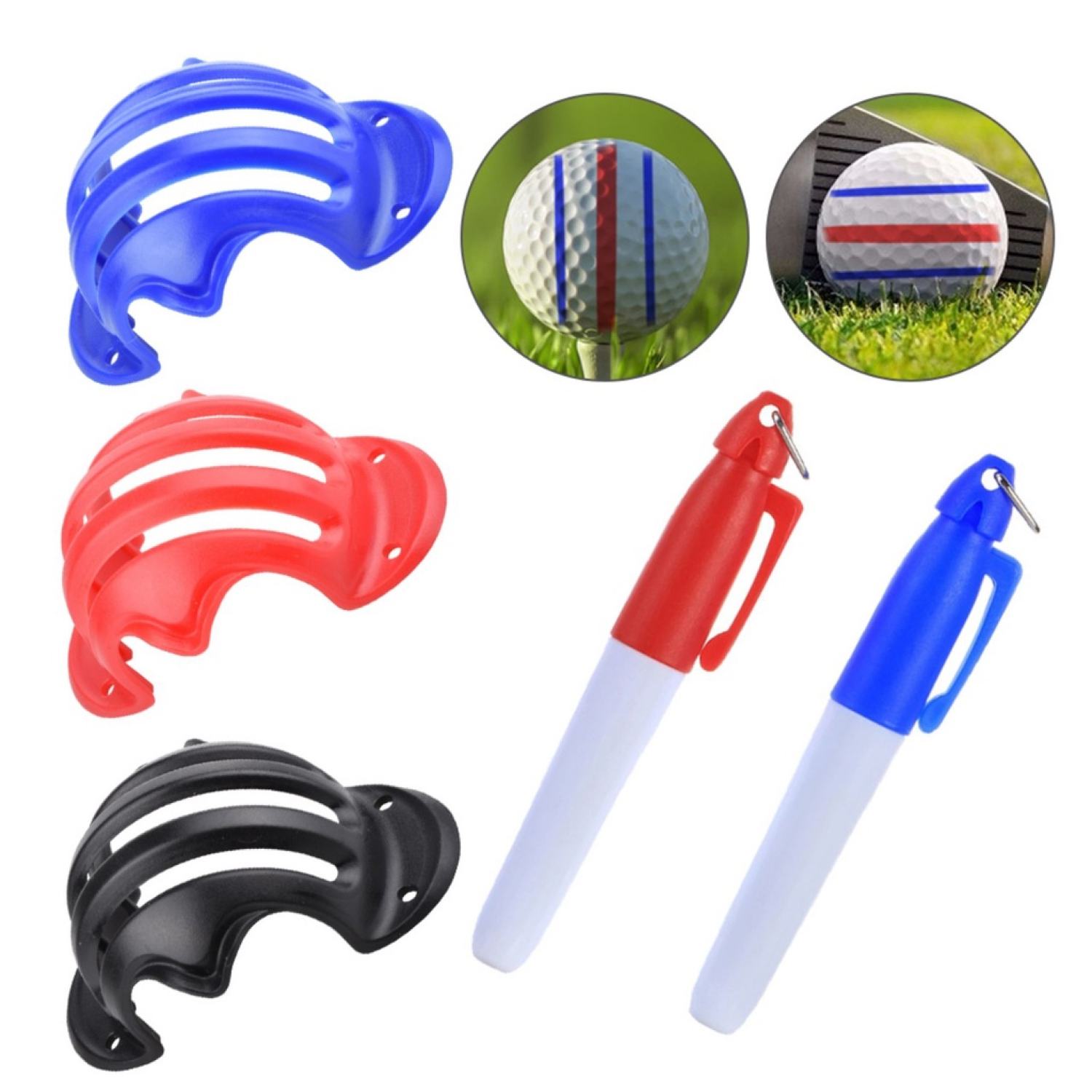 Bút kẻ line bóng golf - 1 bộ bút + mark