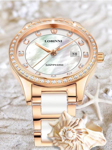 Đồng hồ nữ  LOBINNI L2005 Đồng hồ chính hãng - Fullbox, Bảo hành theo hãng - Chống nước, chống xước - Kính sapphire