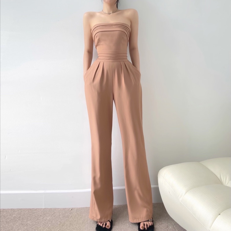 Jumpsuit Cúp Ngực Bo Chun
