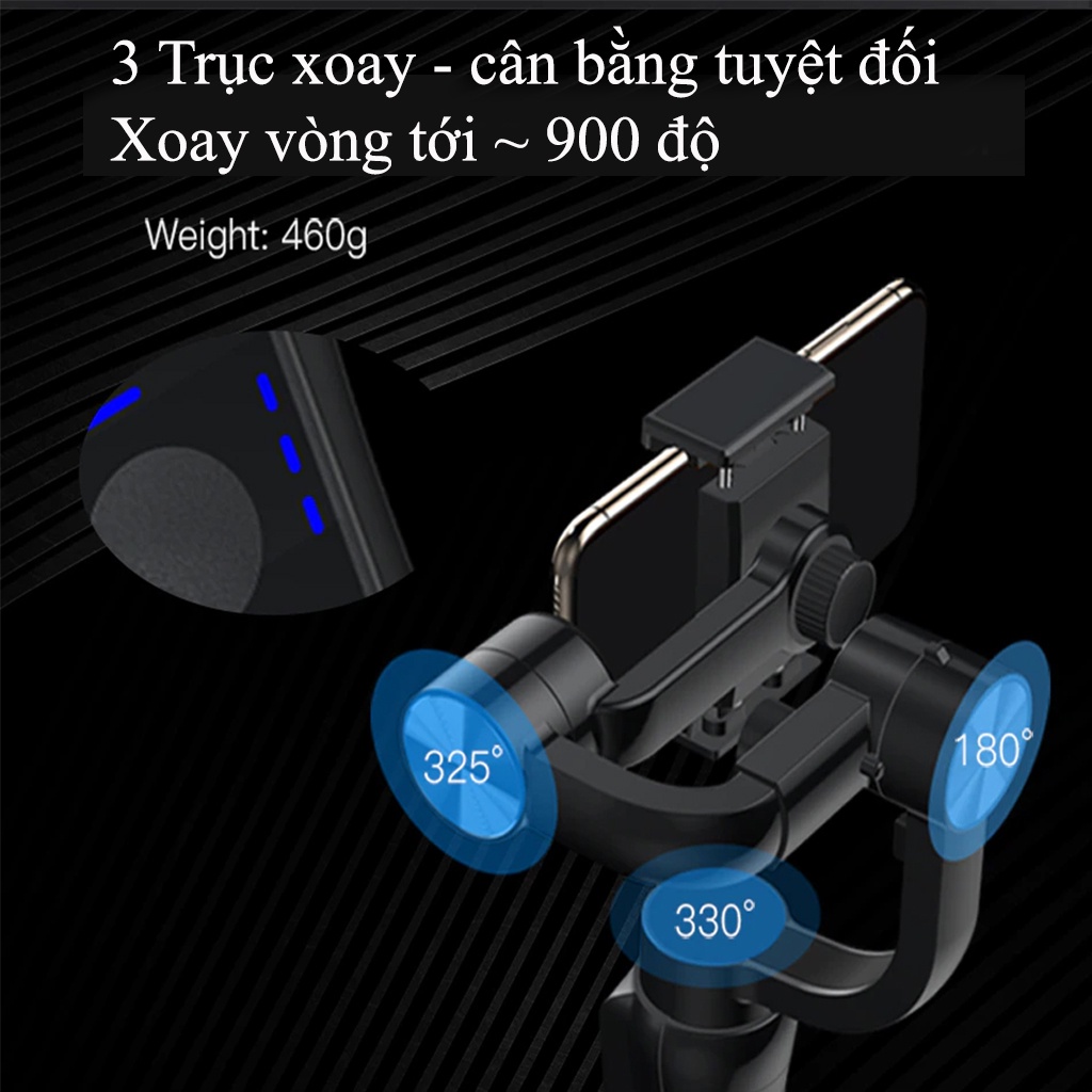 🎁Tặng kèm chân đỡ🎁Gậy chống rung gimbal S5B 3-Axis đa chế độ quay phim, chụp ảnh - Thiết bị quay video cho máy ảnh, điện thoại - Tay cầm chống rung cho điện thoại tự động cân chỉnh, xoay 360 độ