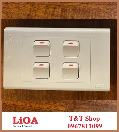 Mặt 3 ,4 lỗ với 3, 4 hạt công tắc vuông Lioa
