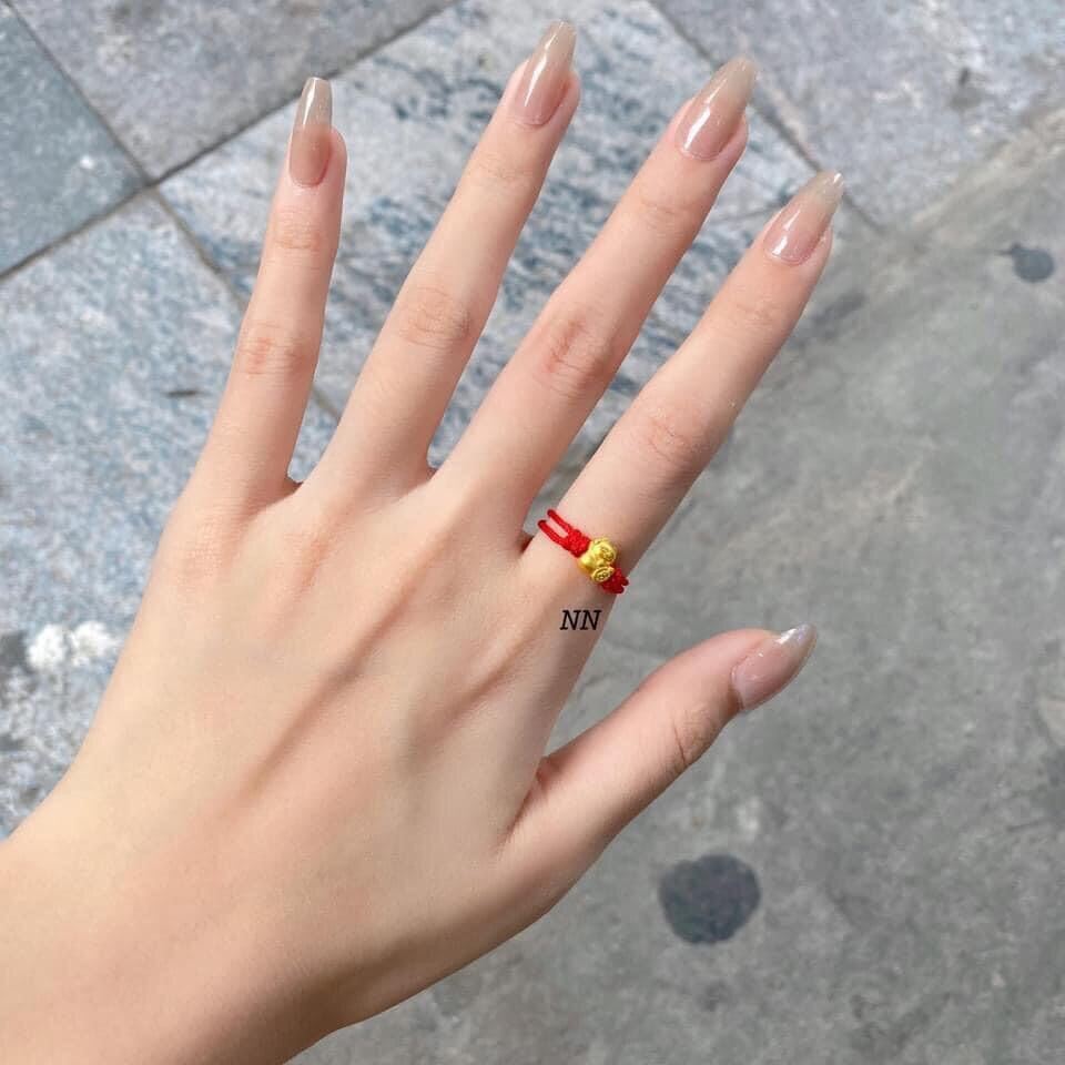 Nhẫn tết mix charm m.èo thần tài vàng 24k charm vàng 9999, trang sức thiết kế đủ hóa đơn thẻ bảo hành