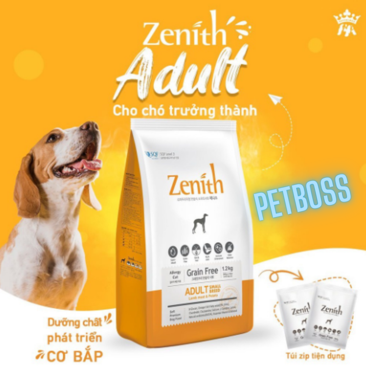 HẠT MỀM CHO CHÓ ZENITH, HẠT MỀM CHO CHÓ CON VÀ CHÓ TRƯỞNG THÀNH