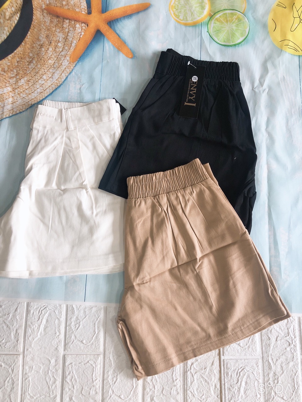 quần short nữ chất kaki chưn lưng kiểu nhật