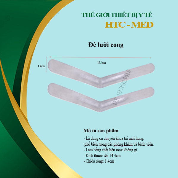 Que đè lưỡi/Đè lưỡi inox, cong, thẳng, đầu tròn, vuông