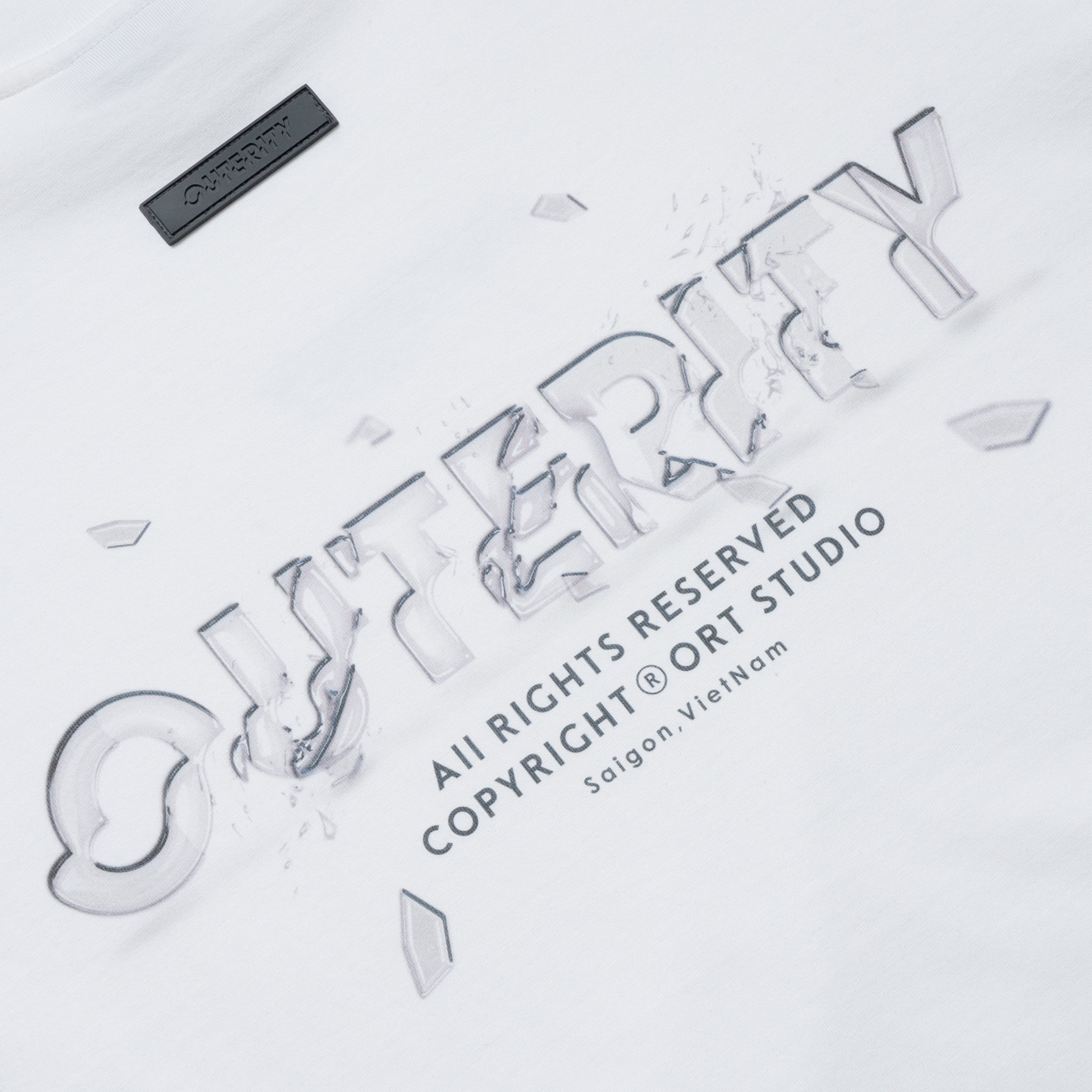 Áo thun Outerity Break Down Logo / Trắng - ORT.B 134