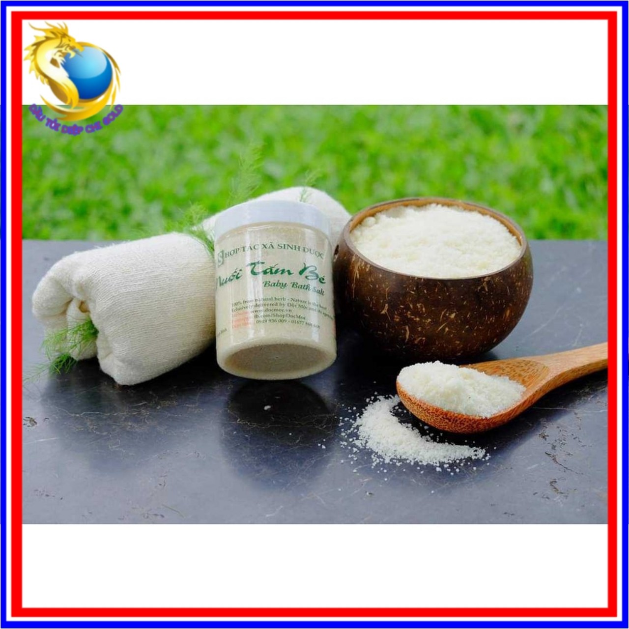 Muối tắm Bé Độc Mộc 400g Muối Tắm Bé Độc Mộc SẠCH Rôm Sẩy Mẩn Ngứa hũ 400gr