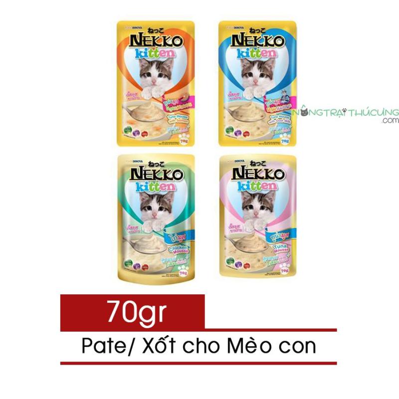 Pate/ Xốt NEKKO (Kitten) Cho Mèo Con - Đủ 4 vị - 70gr - [Nông Trại Thú Cưng]