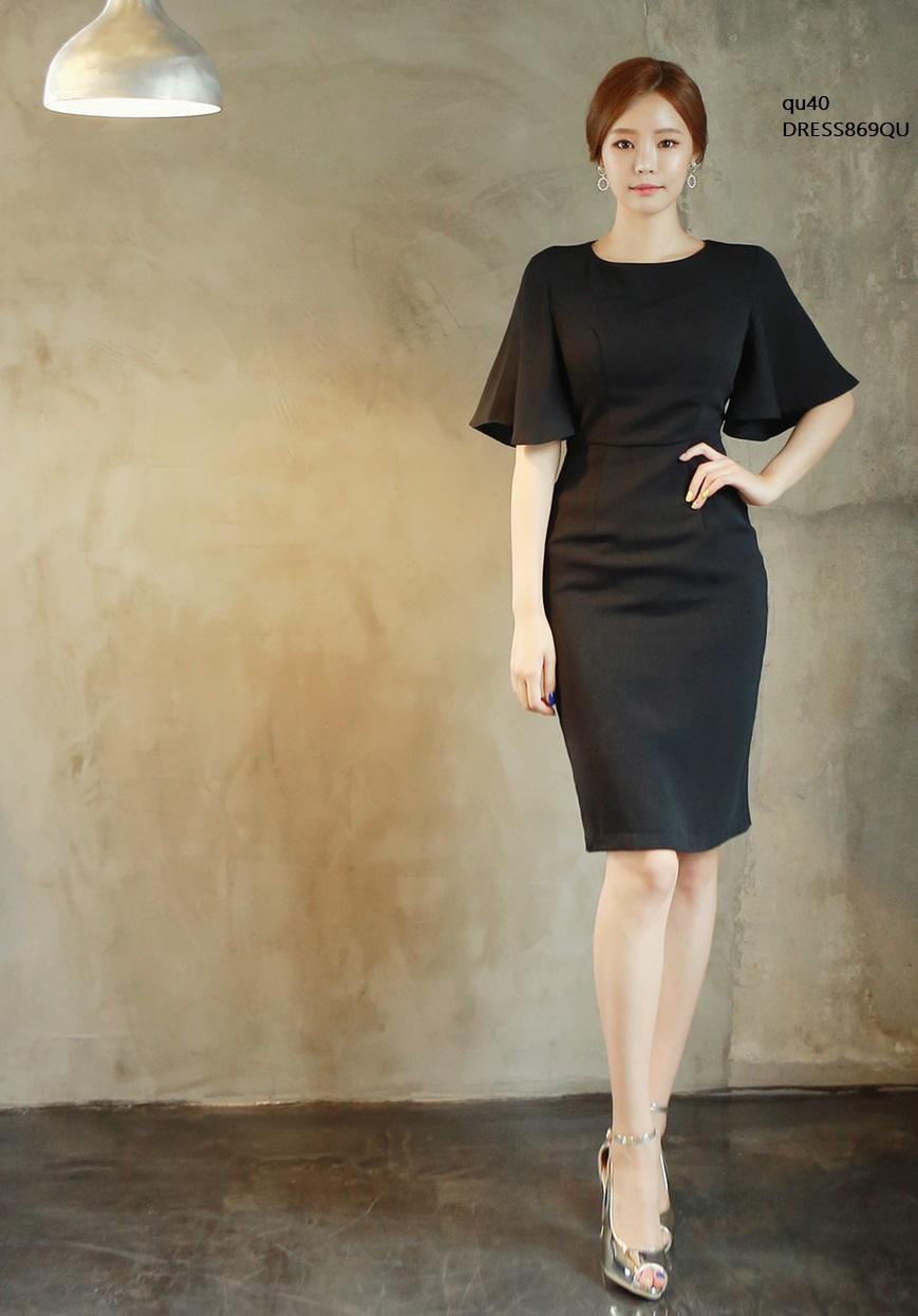 DRESS869QU ĐẦM ÔM TAY LOE CÔNG SỞ