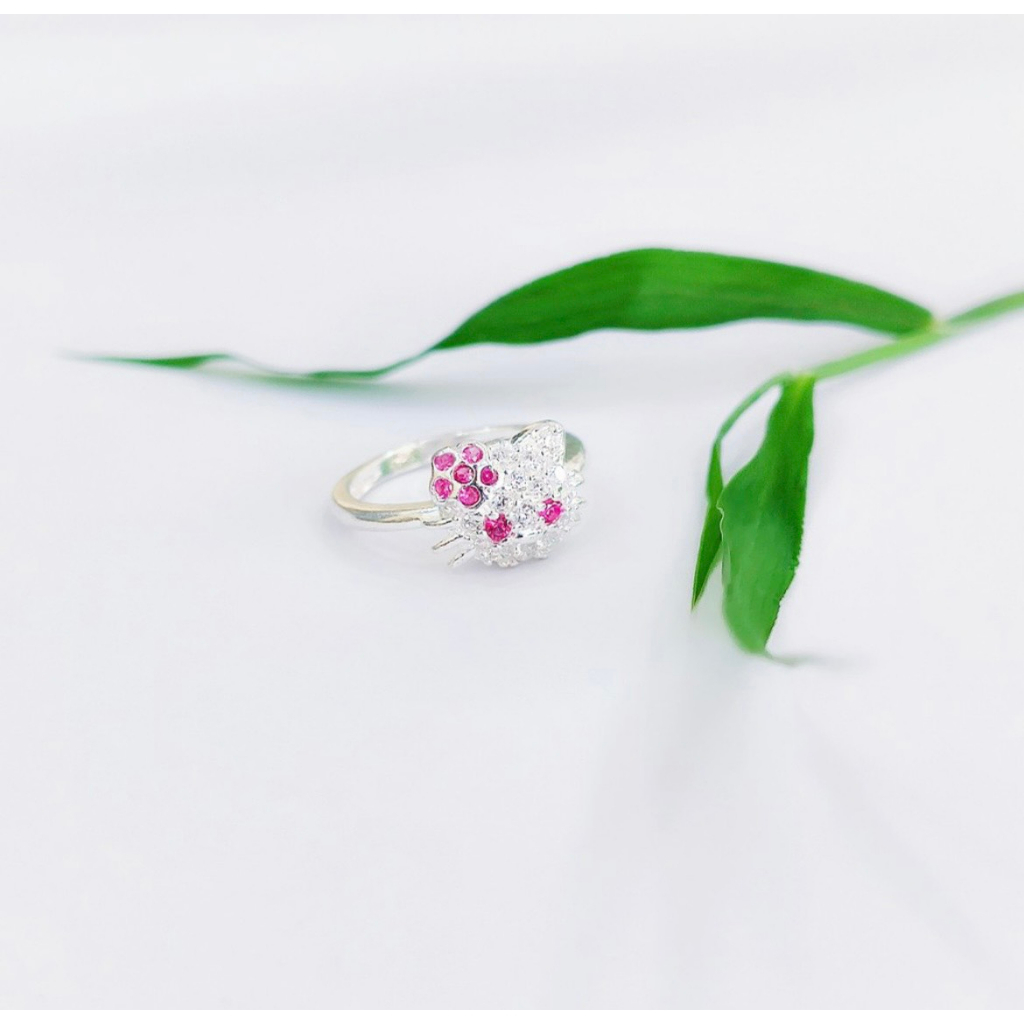 Nhẫn Cho Bé Gái Bạc 925 Hello Kitty Đính Đá - Trang Sức HVJ