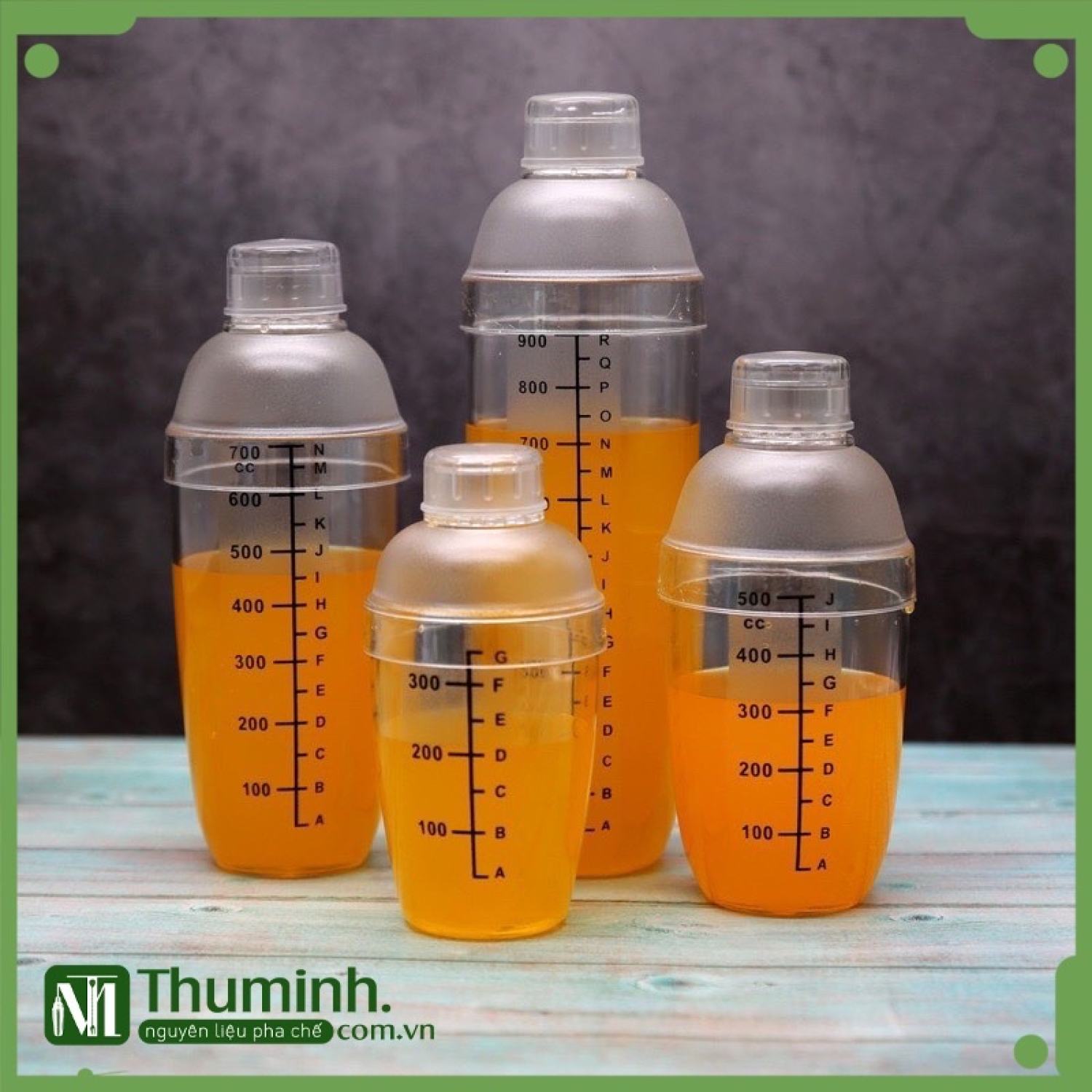 Bình Lắc Shaker Nhựa Chia Vạch Pha Chế ( 350ml, 500ml, 700ml,1000ml)