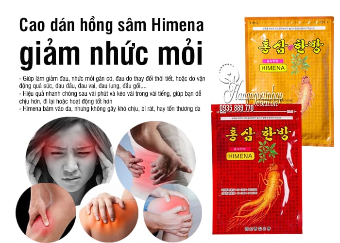 [HCM - Nhiều Mẫu] Cao Dán Hồng Sâm Hàn Quốc - túi 20 miếng