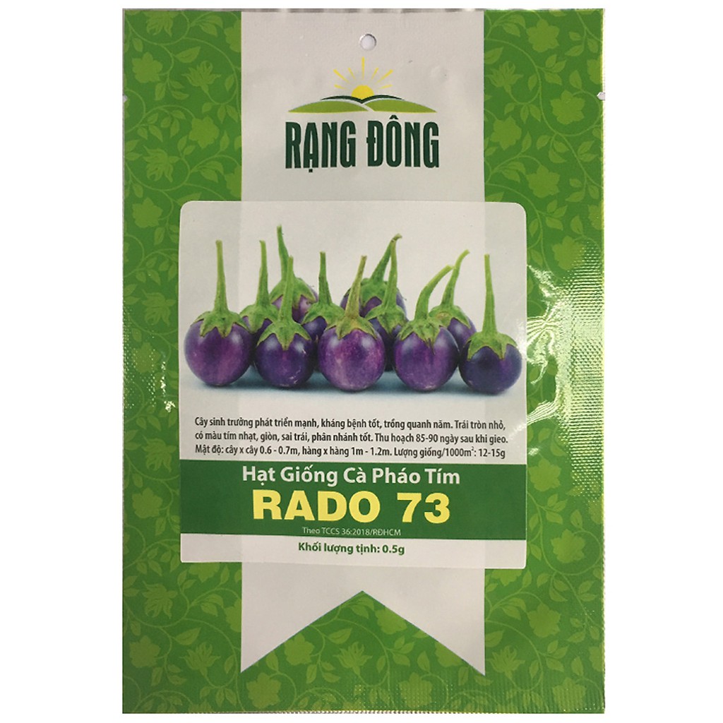 Hạt Giống Cà Pháo Tím Rạng Đông 0.5Gram
