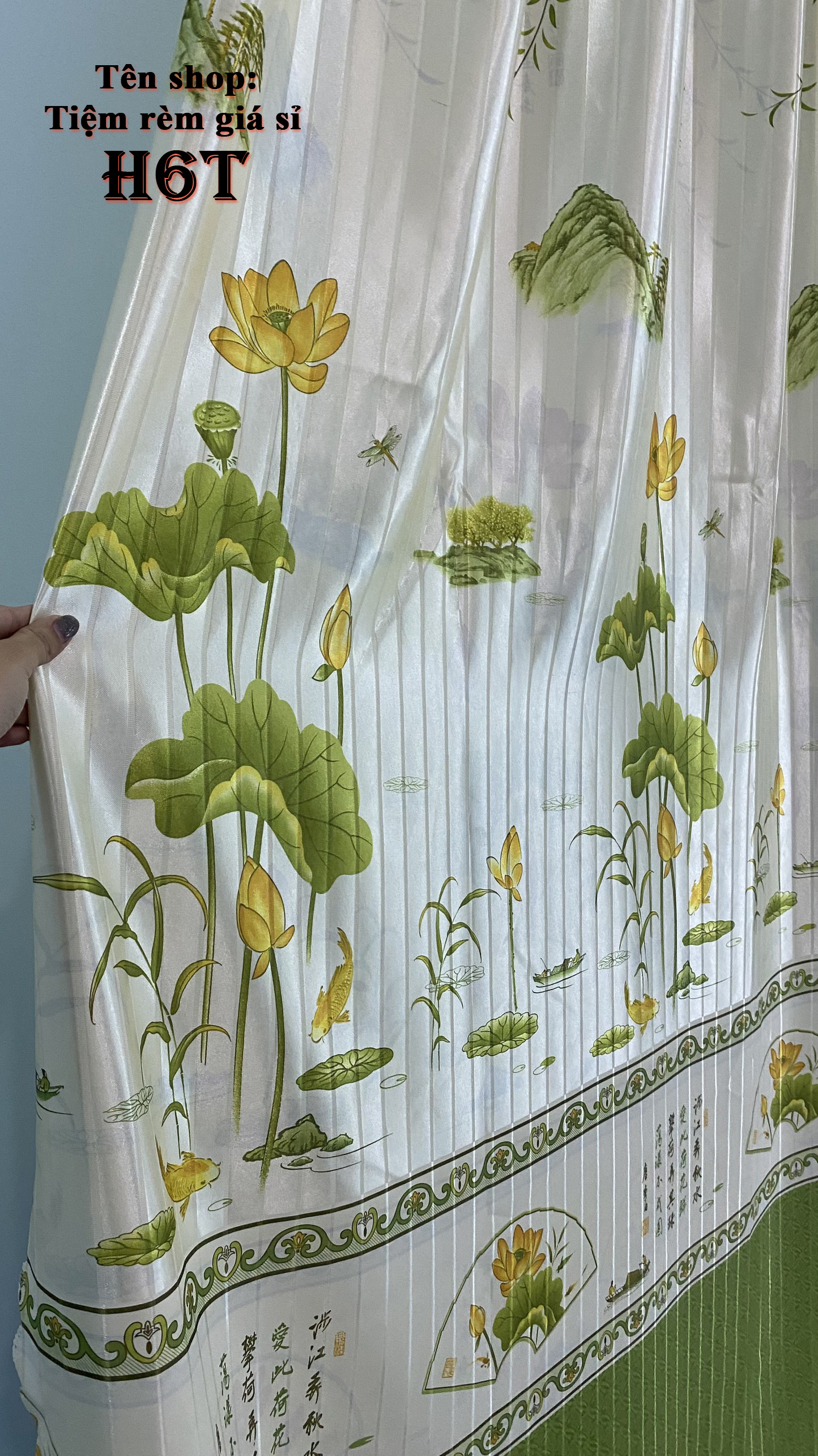 RÈM CỬA LỚN - vải da 2 mặt