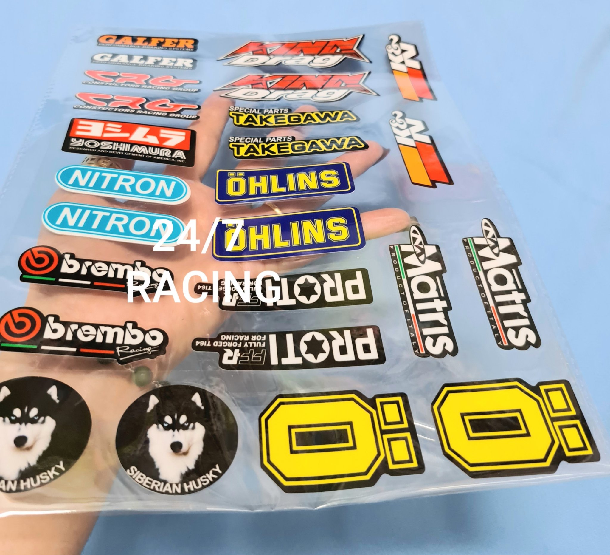 Bộ tem Decal dán xe máy, xe đạp, điện thoại.....