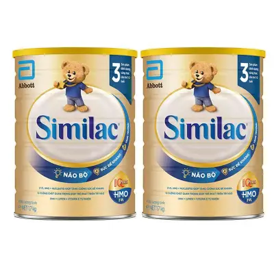 Bộ 2 sữa cho bé ABBOTT Similac Gain Plus IQ 3 Intelli Pro 1.7kg