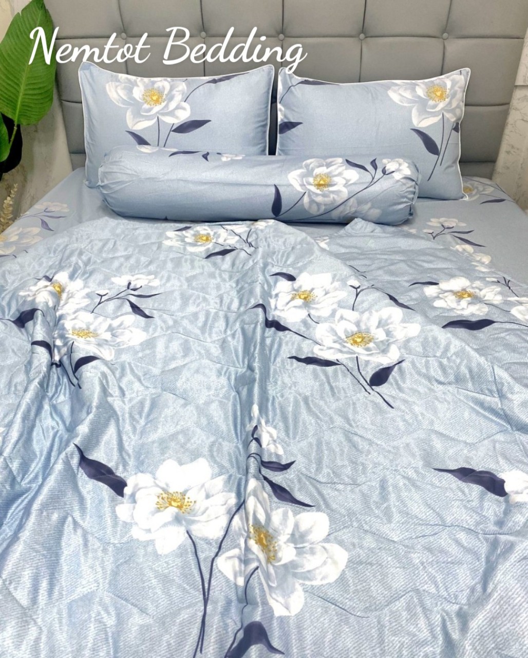 🌼Super nice new arrival🌼Tencel high-grade Tencel silk quilt set premium memory foam soft antimicrobial increase breathable bedding clothing