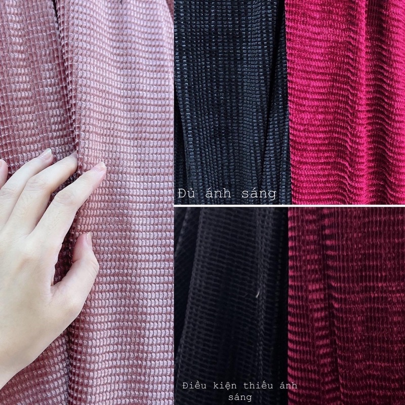 Đầm Nhung Cổ Yếm Xẻ Đùi