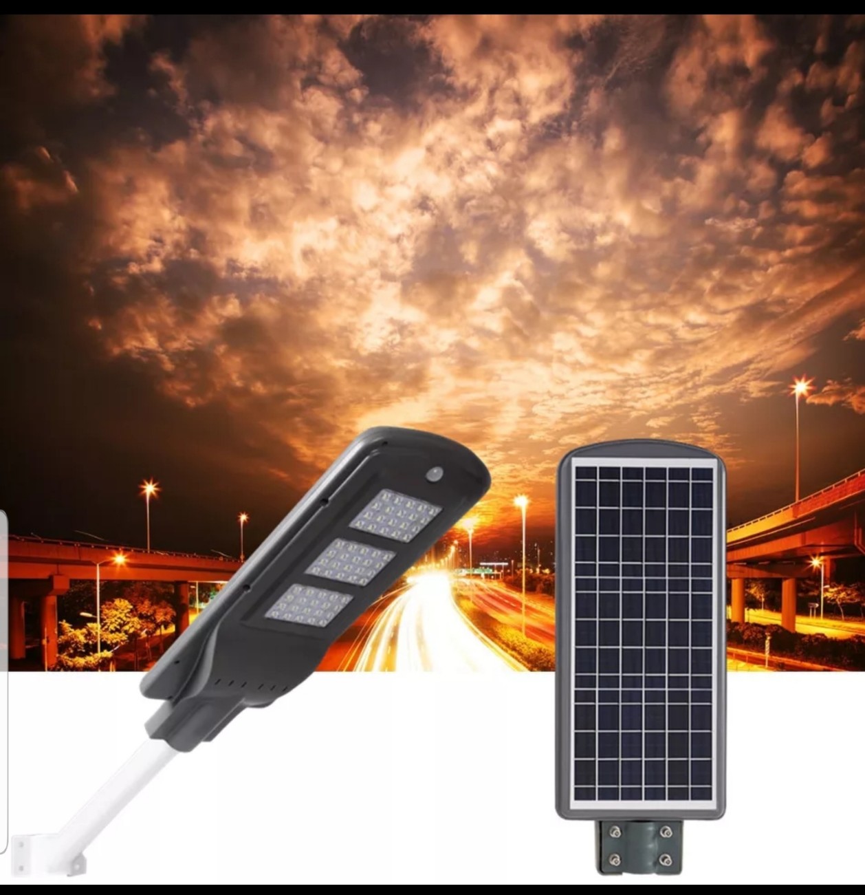Đèn năng lượng mặt trời 60W liền thể