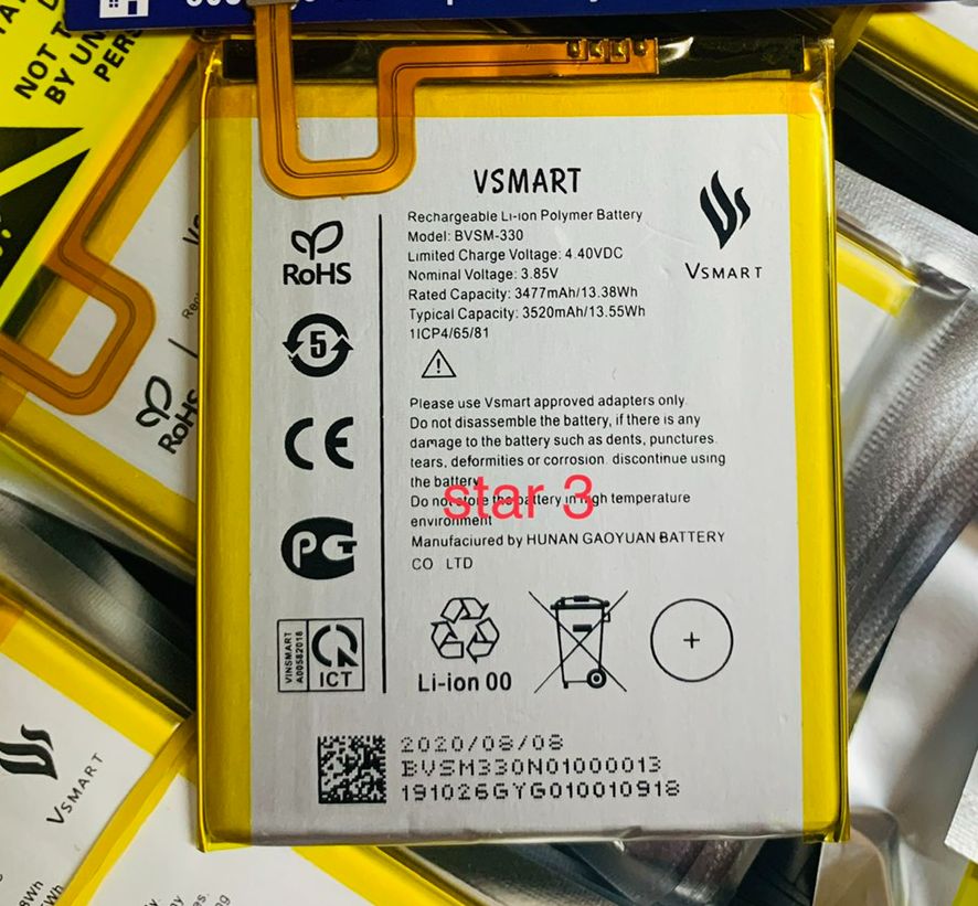 Pin vsmart model bvsm-330 dùng cho star 3