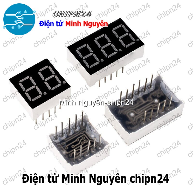 Led 7 Đoạn 0.36 inch Sáng Đỏ (1/2/3/4 Số Âm/Dương chung)- [Chọn Loại] - HHH.00199