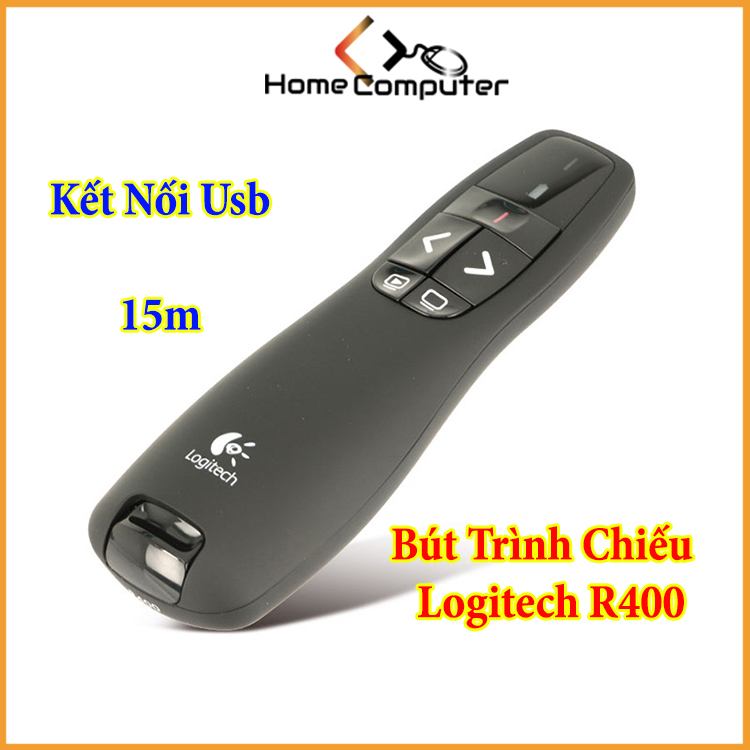 Bút trình chiếu logitech/arigato R400 . bảo hành 6 tháng.Home Computer