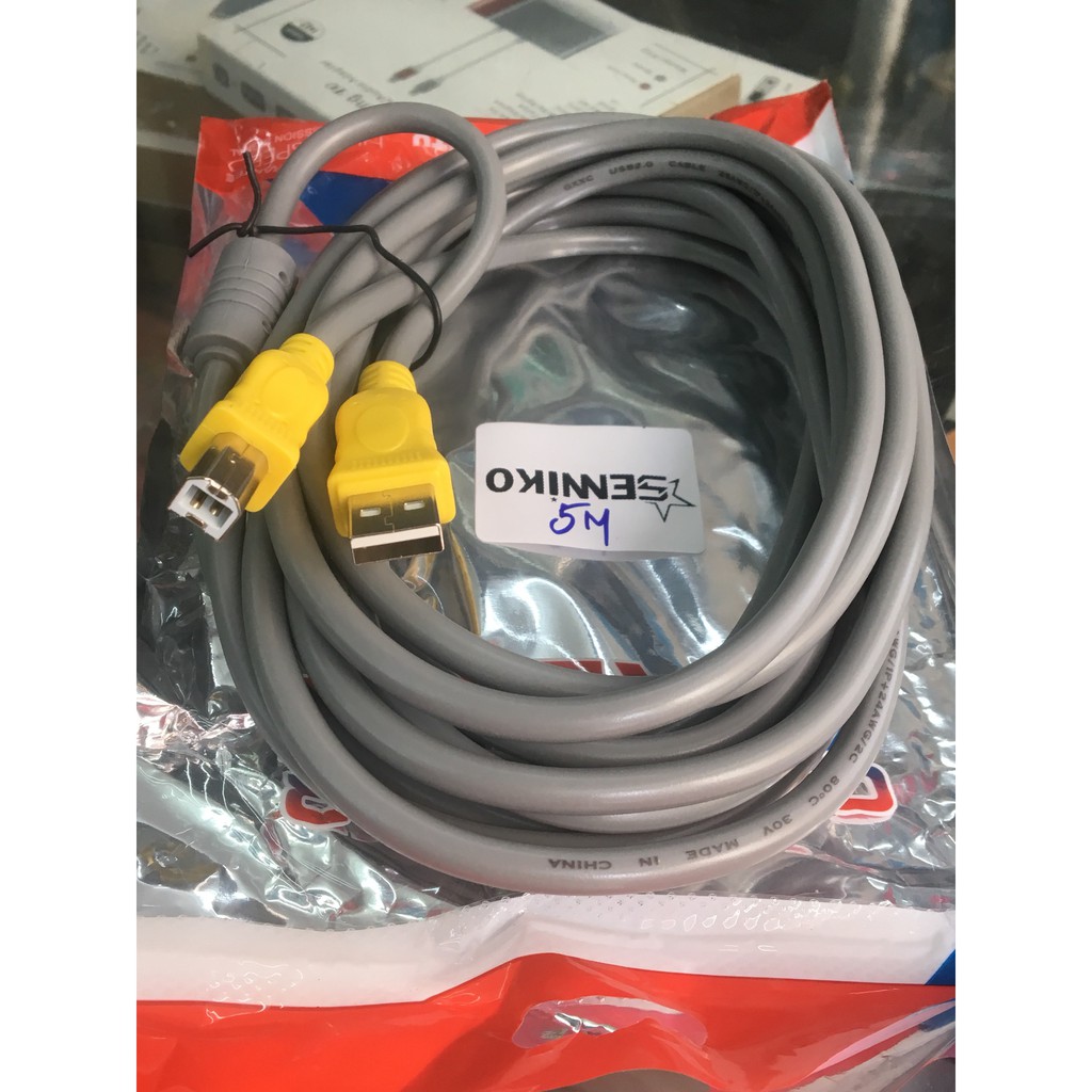 Cáp Usb Máy In Dài 3M Senniko Có Cục Chống Nhiễu