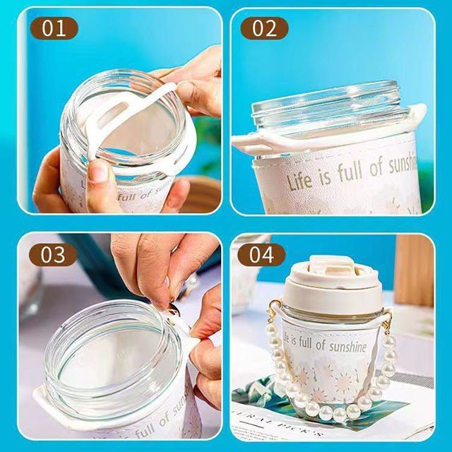 [GIẢM 5% ĐƠN 129K]CỐC THUỶ TINH - CỐC QUAI 350ML