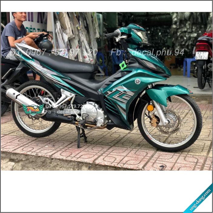 Tem rời Exciter 135 Lc Xanh Lục Bảo , Tem rời Bạc Xanh (X)|Mẫu mã đa dạng|Chi tiết sắc nét|Nhận làm Tem rời theo Yêu Cầu