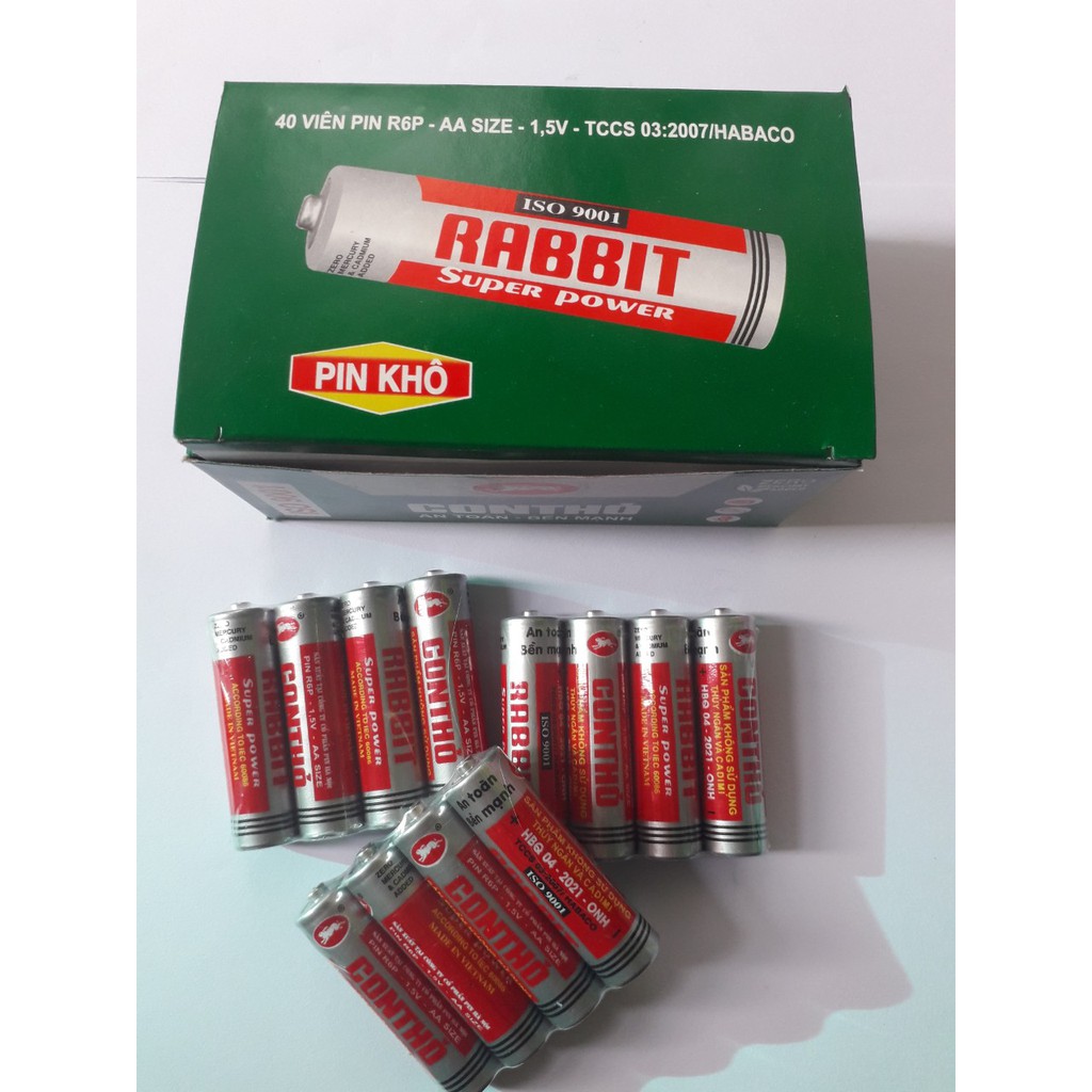 Hộp 40 pin con thỏ AA 1,5V