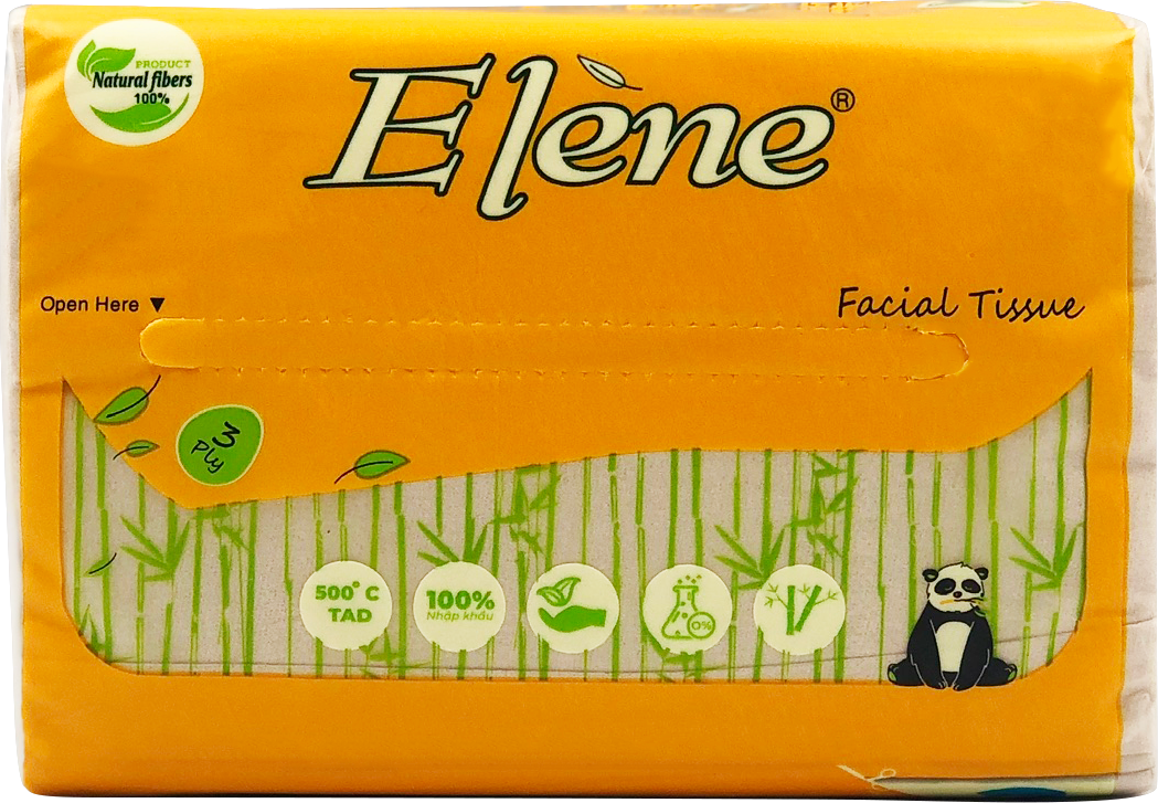 Combo 1 thùng 30 gói giấy ăn lụa tre cao cấp Elene 100 tờ 3 lớp