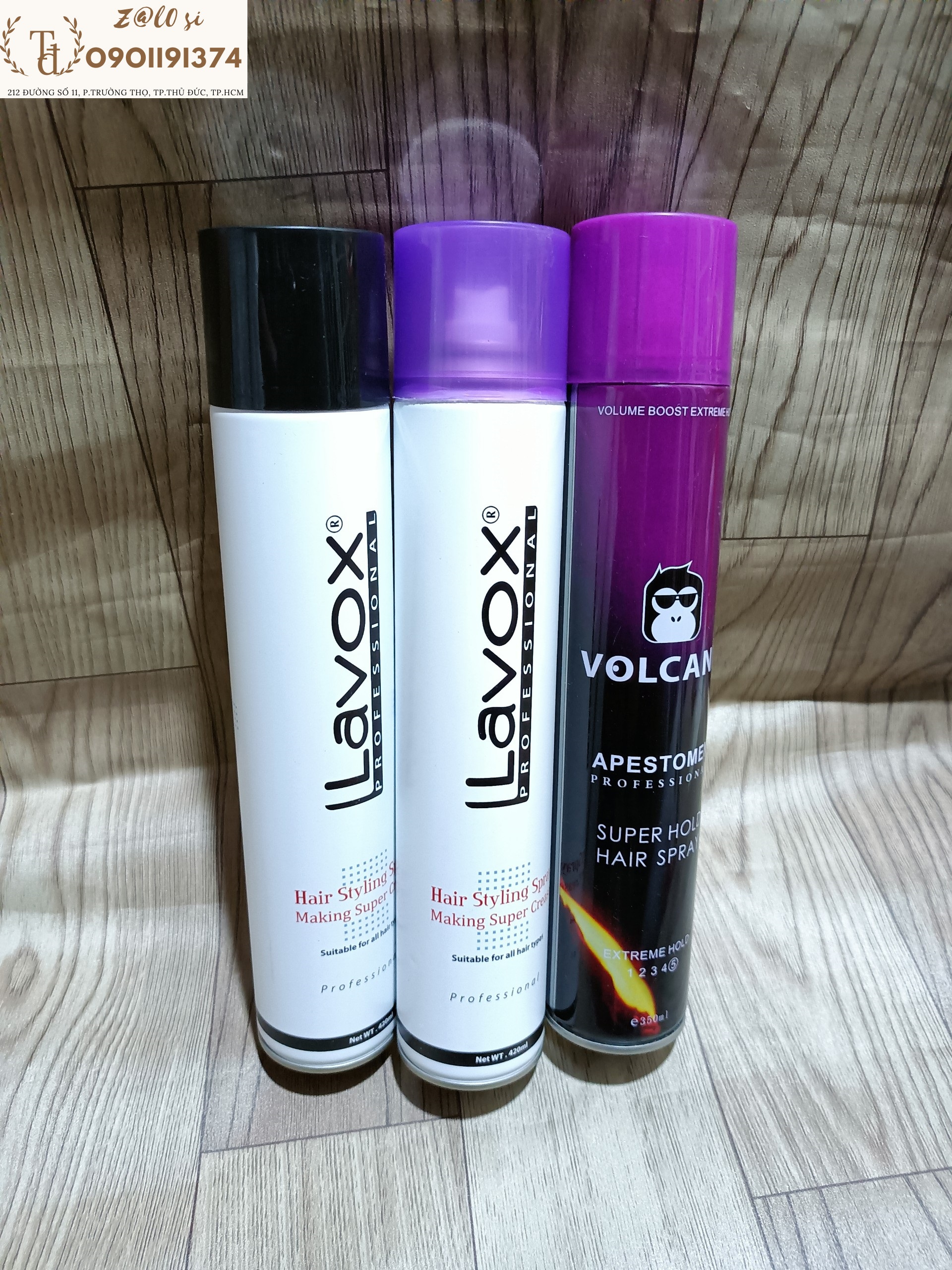Keo xịt cứng/ mềm tóc Lavox, Volcanic 420ml