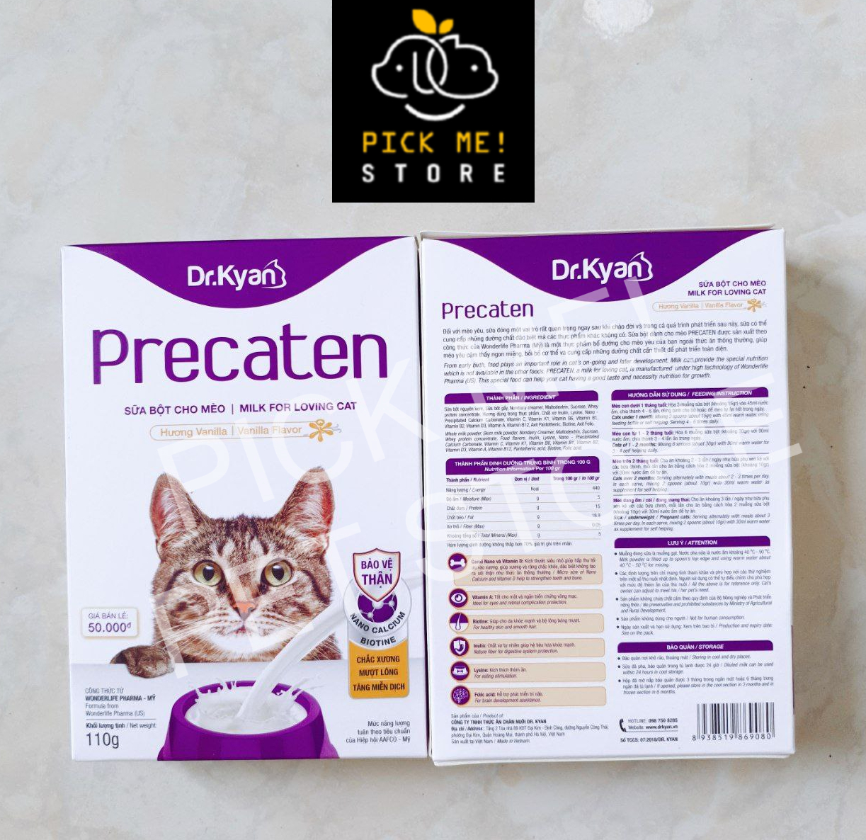 [ Hộp 110g ] Sữa Bột Cao Cấp Dr.Kyan Predogen | Precaten Cho CHÓ MÈO ĐANG MANG THAI & CHÓ MÈO CON
