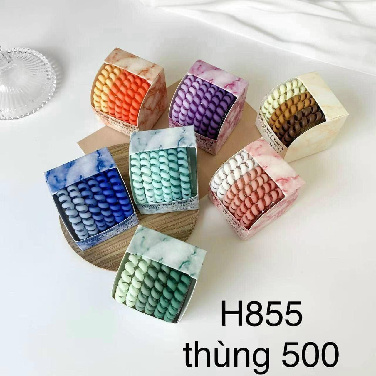 Hộp 6 dây buộc tóc lò xo thái Lan