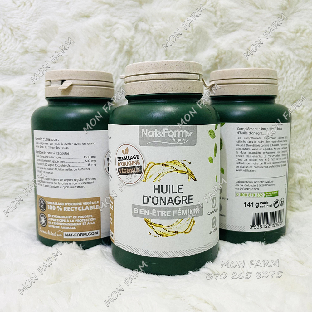 Tinh Dầu Hoa Anh Thảo Nat & Form 200 Viên
