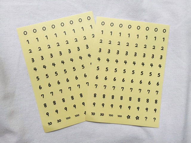 1 Tấm Sticker Chữ Cái Alphabet / Sticker Số