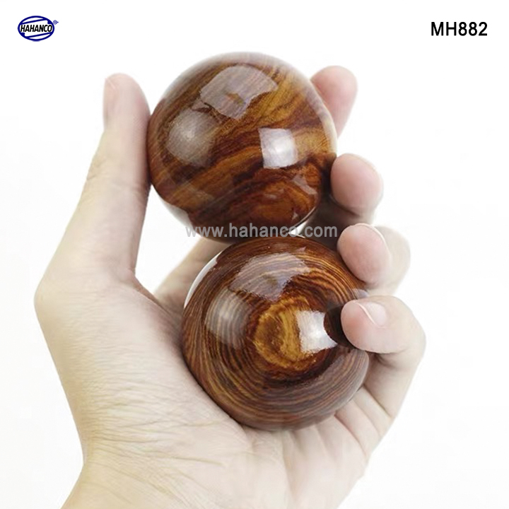 Combo 2 quả bi 5cm lăn tay gỗ cẩm lai - mát xa giúp dẻo tay, chống mỏi