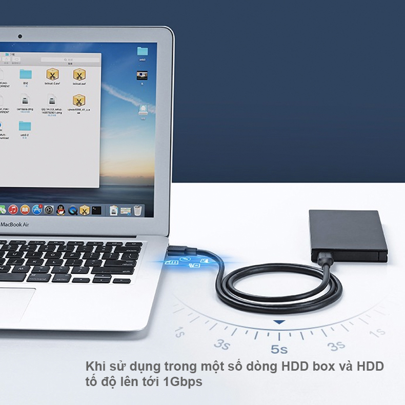 Cáp USB 3.0 đực Ugreen US128 0.5M đến 2M - Dây USB 3.0 AM-AM