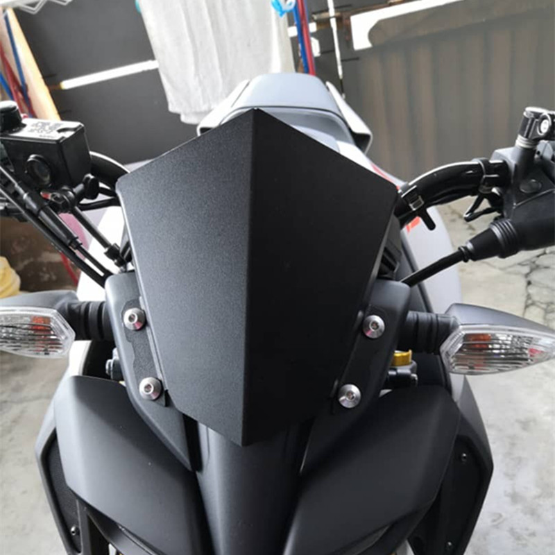 Motorbike For Yamaha MT-15 MT15 2018 2019 2020 2021 2022 2023 Aluminum Windscreen Windshield Wind Deflector Shield Screen Visor Glass