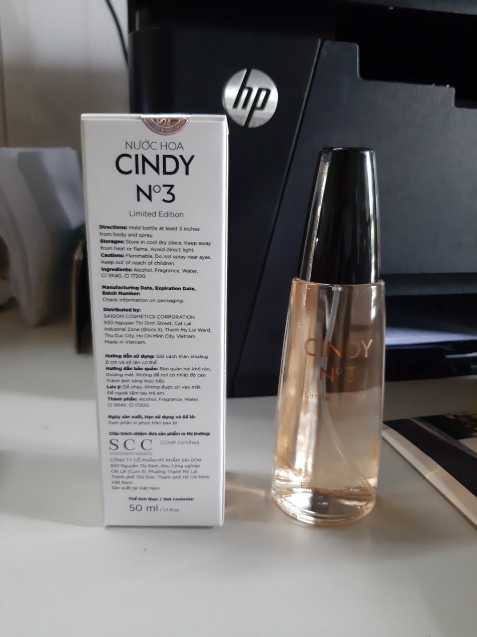 Nước hoa Cindy N3 Nắp Đen 50ml (chính hãng mẫu mới)