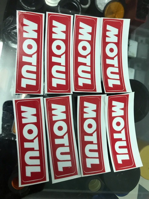 [HCM]Miếng Tem Dán Motul Đỏ Dán Mọi Vị Trí Của Xe