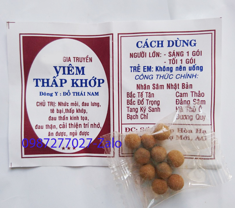 [Mẫu mới-Chính gốc] 50 Gói Thấp khớp Đỗ Thái Nam (Dạng viên)
