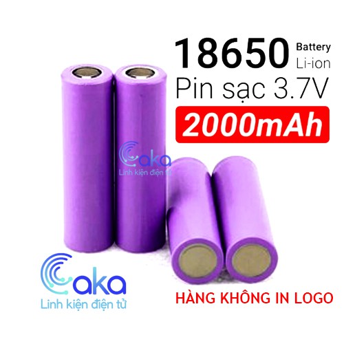 Pin cell 18650 2000mah 3.7v xả 5c